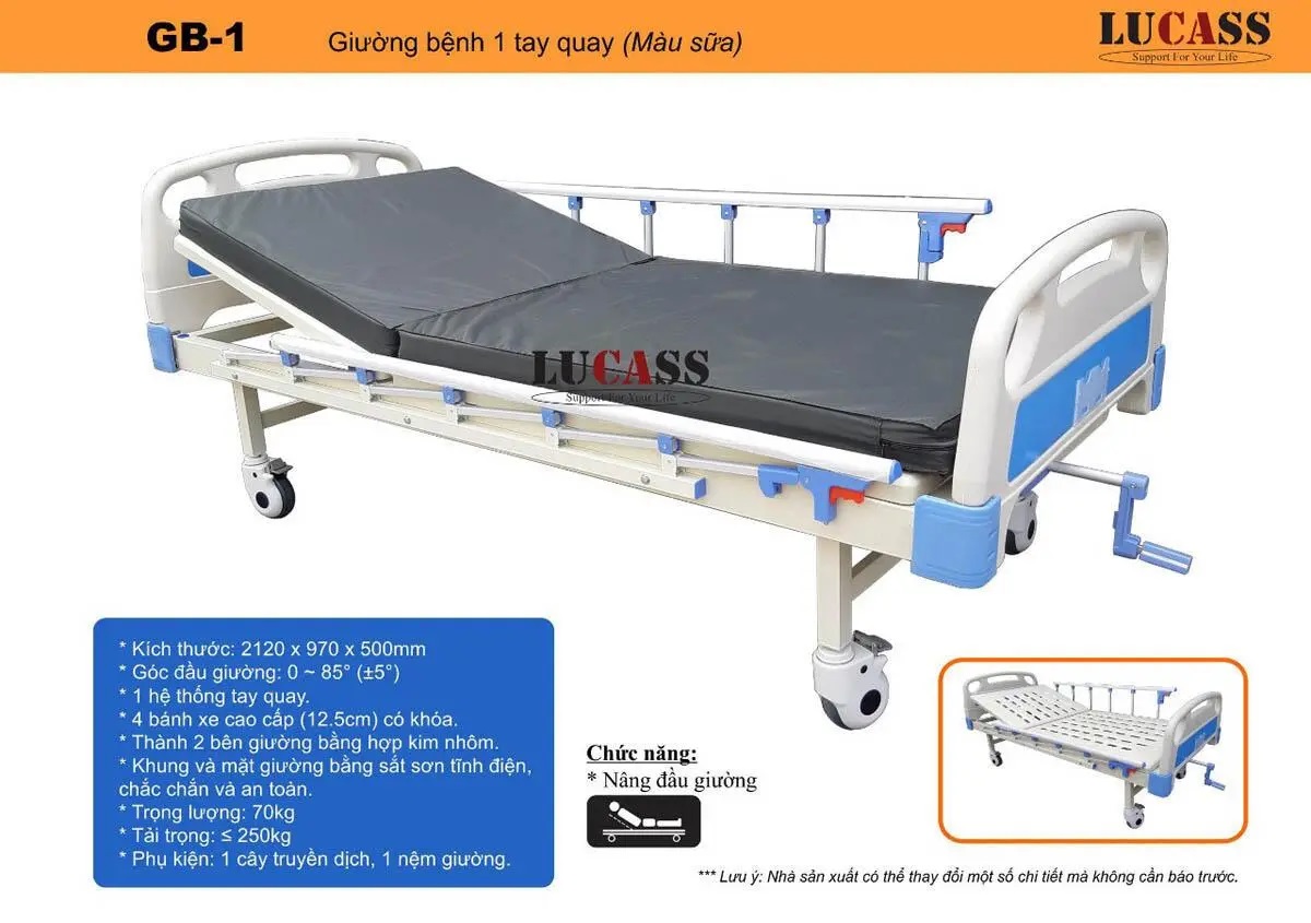 Giường bệnh lucass thương hiệu của Mỹ